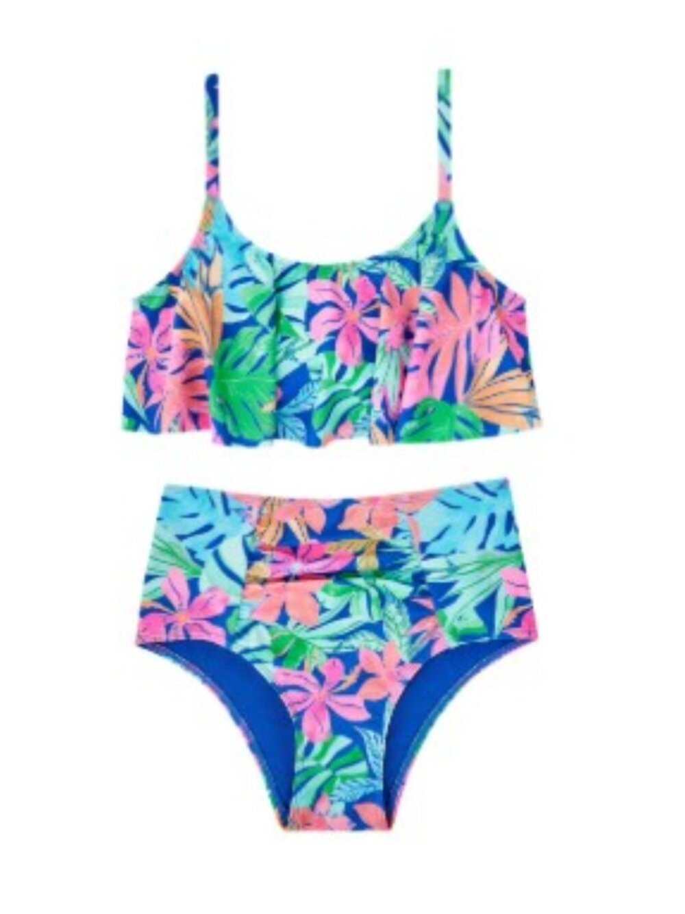 Girls 2-Piece Flounce Swim Set Multiple Sizes